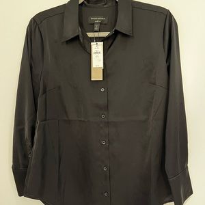 Banana Republic black button up shirt